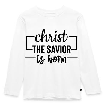 Christ the Savior is born - Kids' Premium Longsleeve Shirt - white - Front - AI Model Kid Female (0cm)