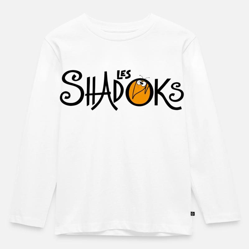 Logo Shadoks - Kinder Premium Bio Langarmshirt - Weiß
