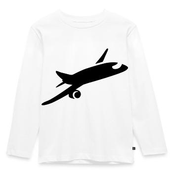 Airplane - Kids' Premium Longsleeve Shirt - white - Front - AI Model Kid Female (0cm)