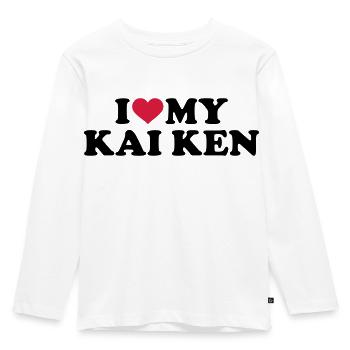 Kai Ken - Kinder Premium Bio Langarmshirt - Weiß - Vorne - AI Model Kid Female (0cm)