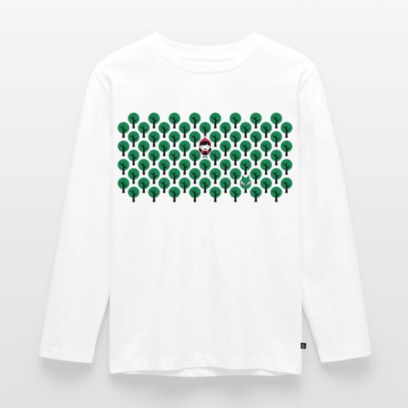 Fairytale - Rotkaeppchen - Märchen - Wolf - Quer Kinder Premium Bio Langarmshirt