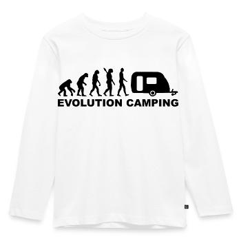 Evolution Camping - T-shirt manches longues Premium Enfant - blanc - Devant - AI Model Kid Female (0cm)