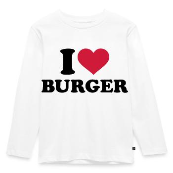 Burger - Kinder Premium Bio Langarmshirt - Weiß - Vorne - AI Model Kid Female (0cm)
