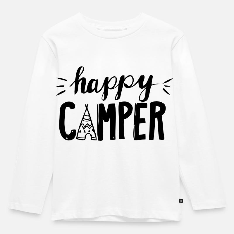 Camper - Kinder Premium Bio Langarmshirt - Weiß