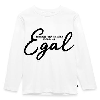 Egal - Kinder Premium Bio Langarmshirt - Weiß - Vorne - AI Model Kid Female (0cm)