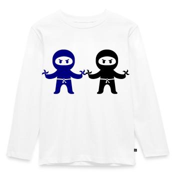 Ninjas - T-shirt manches longues Premium Enfant - blanc - Devant - AI Model Kid Female (0cm)