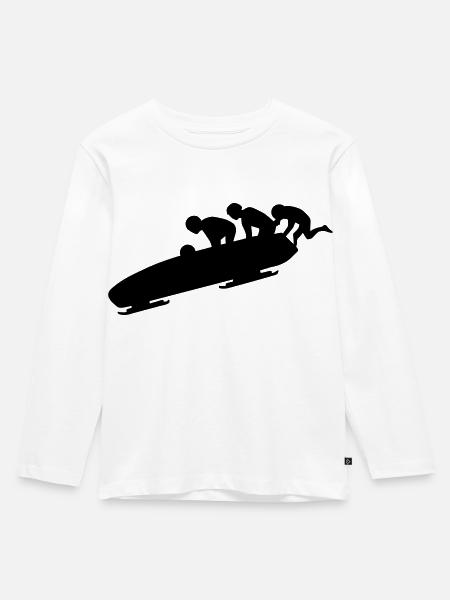 Bob - Kinder Premium Bio Langarmshirt - Weiß
