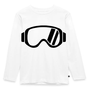 Ski goggles - Kids' Premium Longsleeve Shirt - white - Front - AI Model Kid Female (0cm)