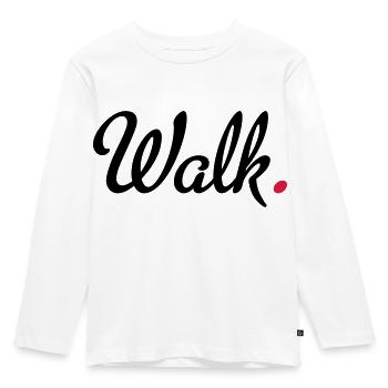 walking - Kids' Premium Longsleeve Shirt - white - Front - AI Model Kid Female (0cm)