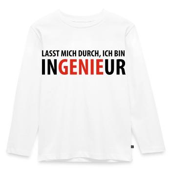 Lasst mich durch, ich bin Ingenieur - T-shirt manches longues Premium Enfant - blanc - Devant - AI Model Kid Female (0cm)
