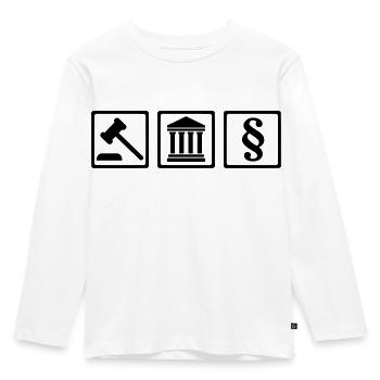 Richter - Kinder Premium Bio Langarmshirt - Weiß - Vorne - AI Model Kid Female (0cm)