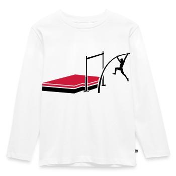Saut à la perche - T-shirt manches longues Premium Enfant - blanc - Devant - AI Model Kid Female (0cm)