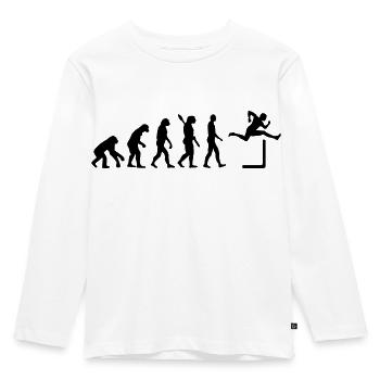 Evolution Hurdles - Kids' Premium Longsleeve Shirt - white - Front - AI Model Kid Female (0cm)