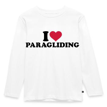 Paragliding - Kinder Premium Bio Langarmshirt - Weiß - Vorne - AI Model Kid Female (0cm)