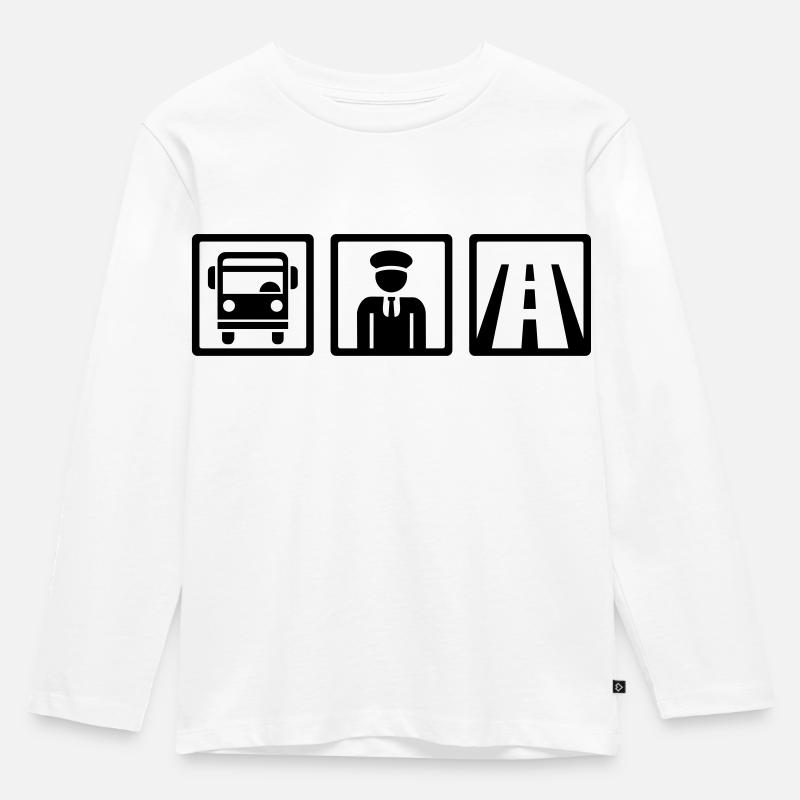 Bus driver - Kids' Premium Longsleeve Shirt - white