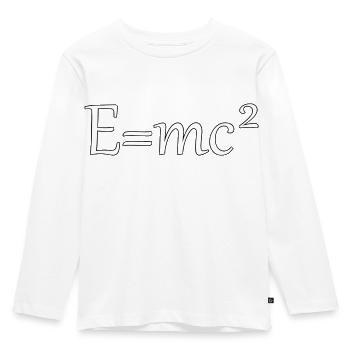 E-McQ. - Kinder Premium Bio Langarmshirt - Weiß - Vorne - AI Model Kid Female (0cm)