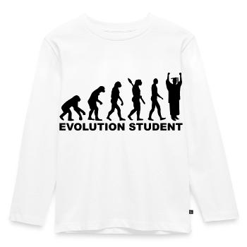 Student - Kinder Premium Bio Langarmshirt - Weiß - Vorne - AI Model Kid Female (0cm)