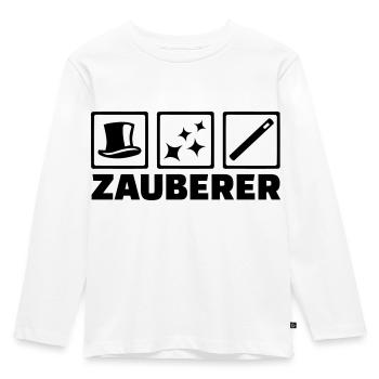 Zauberer - Kinder Premium Bio Langarmshirt - Weiß - Vorne - AI Model Kid Female (0cm)