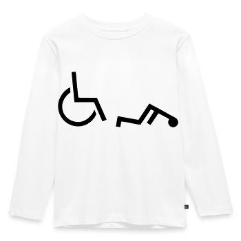 Rollstuhl - Kinder Premium Bio Langarmshirt - Weiß - Vorne - AI Model Kid Female (0cm)