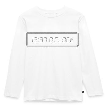 1337 O Clock Weiß - Kinder Premium Bio Langarmshirt - Weiß - Vorne - AI Model Kid Female (0cm)