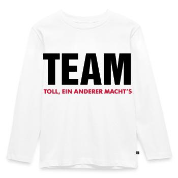 team toll ein anderer macht's crew teamplayer - Kinder Premium Bio Langarmshirt - Weiß - Vorne - AI Model Kid Female (0cm)