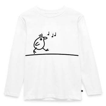 Singender Vogel - Kinder Premium Bio Langarmshirt - Weiß - Vorne - AI Model Kid Female (0cm)