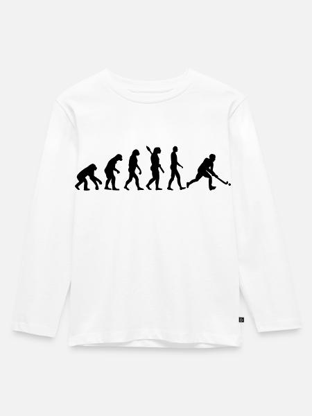Evolution Hockey - Kinder Premium Bio Langarmshirt - Weiß