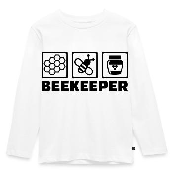 Imker - Kinder Premium Bio Langarmshirt - Weiß - Vorne - AI Model Kid Female (0cm)