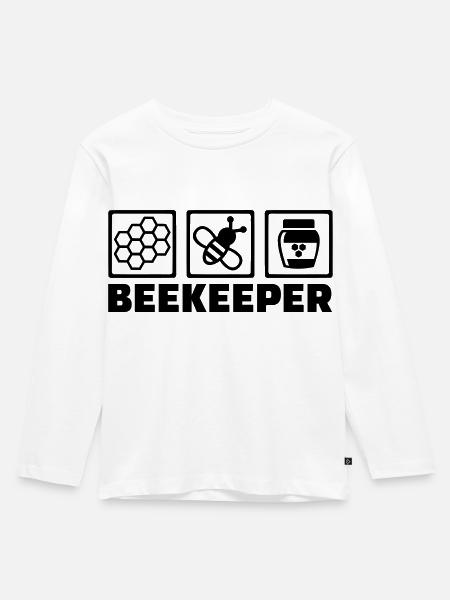 Imker - Kinder Premium Bio Langarmshirt - Weiß