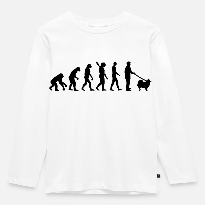 Spitz - Kinder Premium Bio Langarmshirt - Weiß