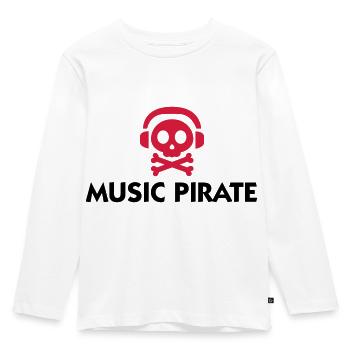 Musik PIrat - Kinder Premium Bio Langarmshirt - Weiß - Vorne - AI Model Kid Female (0cm)