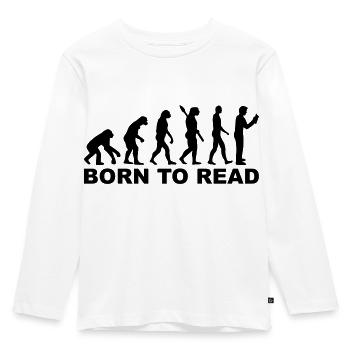 Lesen - Kinder Premium Bio Langarmshirt - Weiß - Vorne - AI Model Kid Female (0cm)