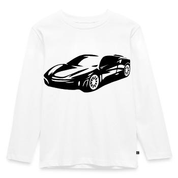 Auto - Kinder Premium Bio Langarmshirt - Weiß - Vorne - AI Model Kid Female (0cm)