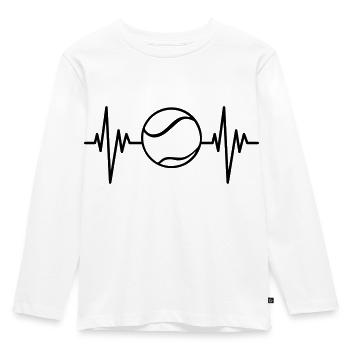 Tennis Pulse - Kinder Premium Bio Langarmshirt - Weiß - Vorne - AI Model Kid Female (0cm)