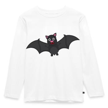 Fledermaus - Kinder Premium Bio Langarmshirt - Weiß - Vorne - AI Model Kid Female (0cm)