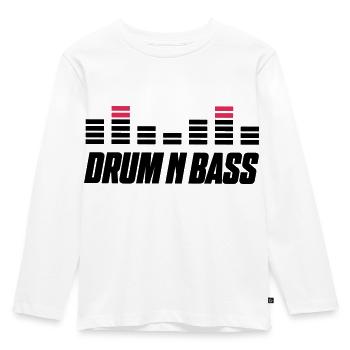 drum bass - Kinder Premium Bio Langarmshirt - Weiß - Vorne - AI Model Kid Female (0cm)