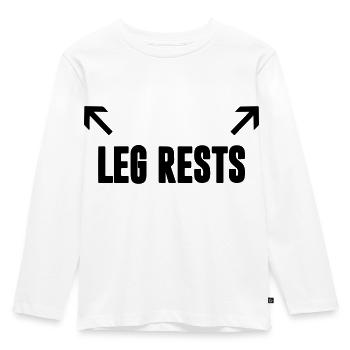 leg rests - Kids' Premium Longsleeve Shirt - white - Front - AI Model Kid Female (0cm)