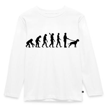 Boxer - Kids' Premium Longsleeve Shirt - white - Front - AI Model Kid Female (0cm)