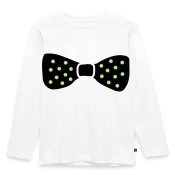 bow_tie - Kids' Premium Longsleeve Shirt - white - Front - AI Model Kid Female (0cm)