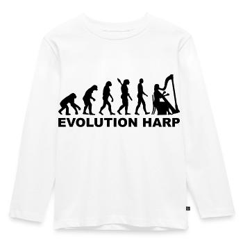 Harfe - Kinder Premium Bio Langarmshirt - Weiß - Vorne - AI Model Kid Female (0cm)