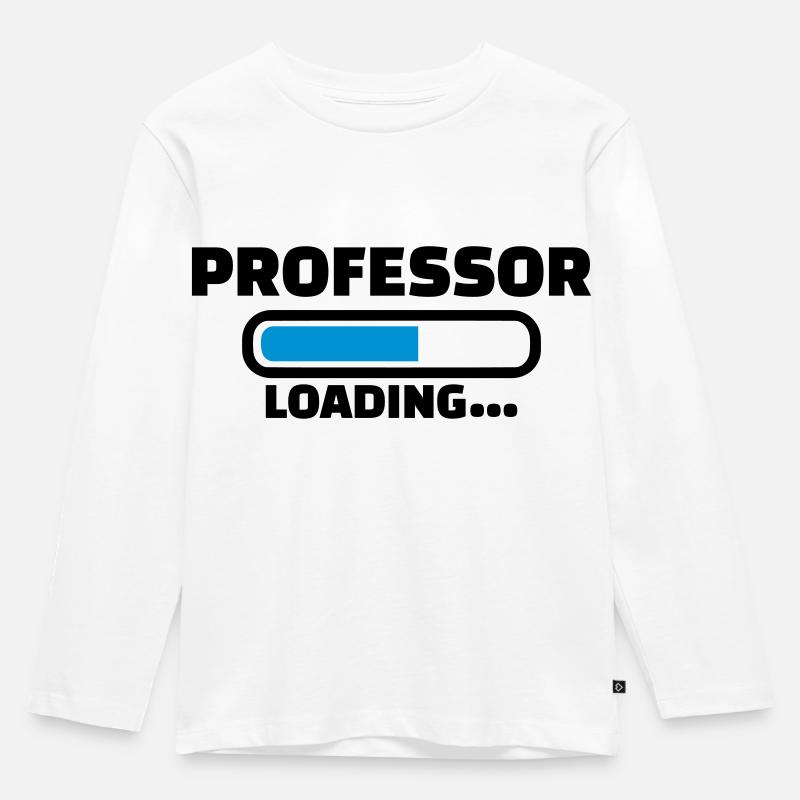 Professor - Kinder Premium Bio Langarmshirt - Weiß