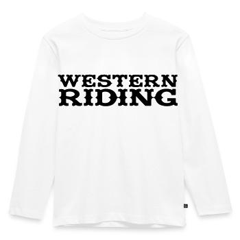 Western Riding - Kinder Premium Bio Langarmshirt - Weiß - Vorne - AI Model Kid Female (0cm)