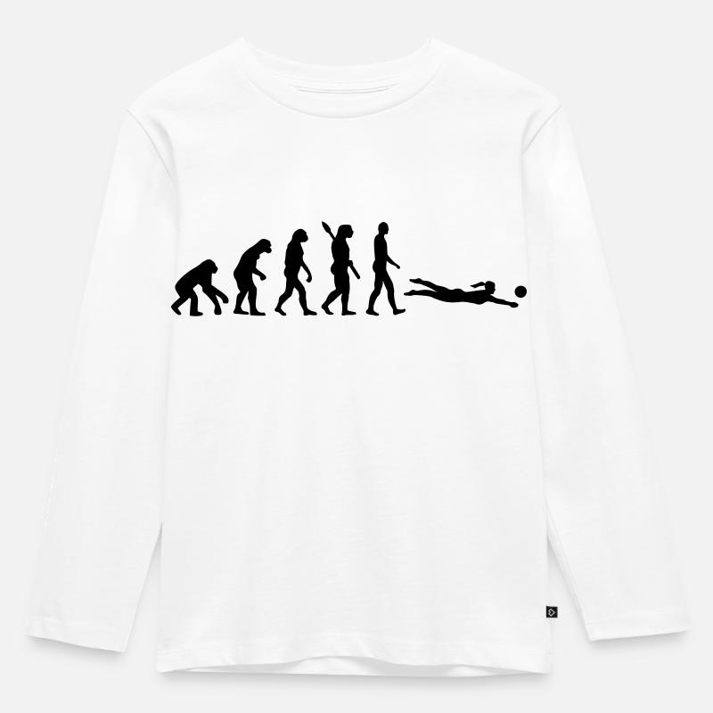 Evolution Beachvolleyball - Kinder Premium Bio Langarmshirt - Weiß