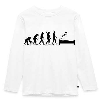 Schlafen - Kinder Premium Bio Langarmshirt - Weiß - Vorne - AI Model Kid Female (0cm)