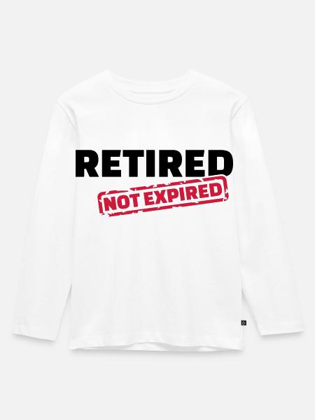 Rente - Kinder Premium Bio Langarmshirt - Weiß