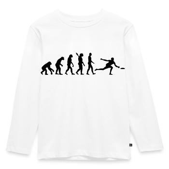 Frisbee - Kinder Premium Bio Langarmshirt - Weiß - Vorne - AI Model Kid Female (0cm)