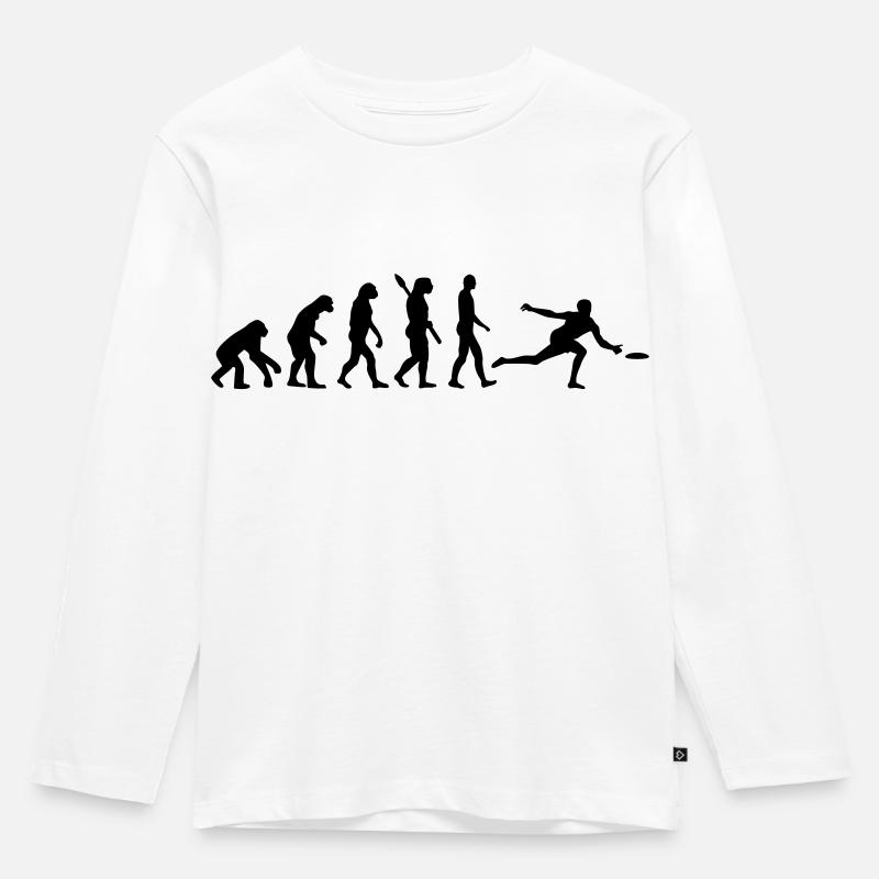 Frisbee - Kinder Premium Bio Langarmshirt - Weiß