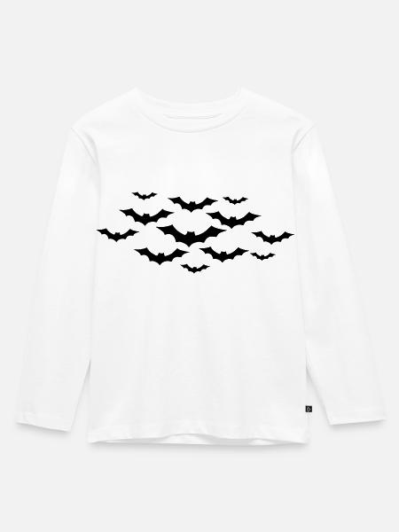 Fledermäuse - Kinder Premium Bio Langarmshirt - Weiß