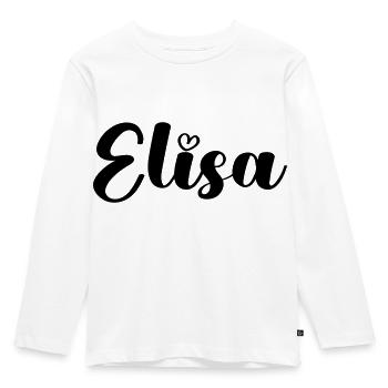 TEST ELISA - T-shirt manches longues Premium Enfant - blanc - Devant - AI Model Kid Female (0cm)