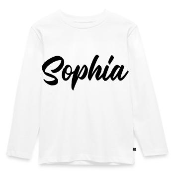Nom de Sophia - T-shirt manches longues Premium Enfant - blanc - Devant - AI Model Kid Female (0cm)
